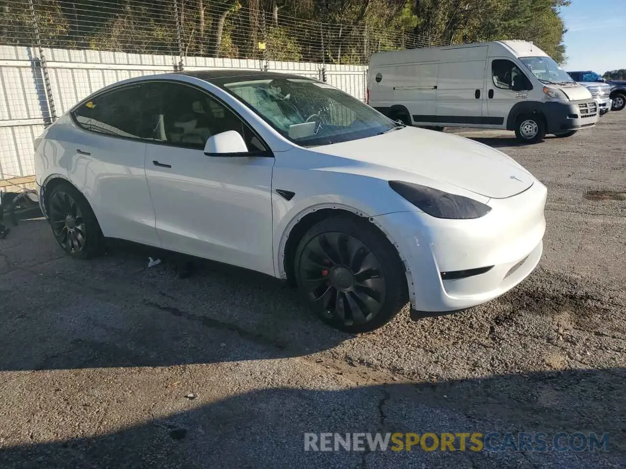 4 fotografías del automóvil dañado 7SAYGDEF0NF328775 TESLA MODEL Y 2022