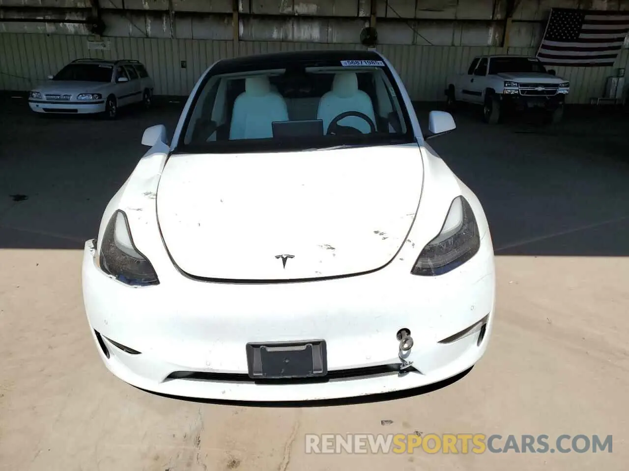 5 fotografías del automóvil dañado 7SAYGDEF0NF337959 TESLA MODEL Y 2022