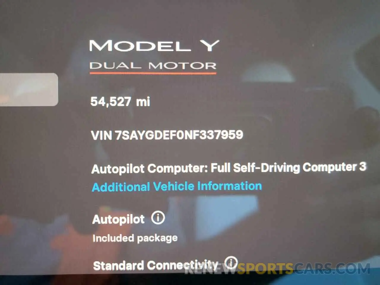 9 fotografías del automóvil dañado 7SAYGDEF0NF337959 TESLA MODEL Y 2022