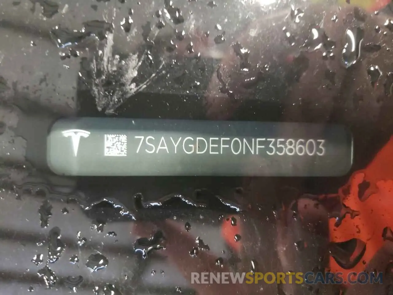 10 fotografías del automóvil dañado 7SAYGDEF0NF358603 TESLA MODEL Y 2022