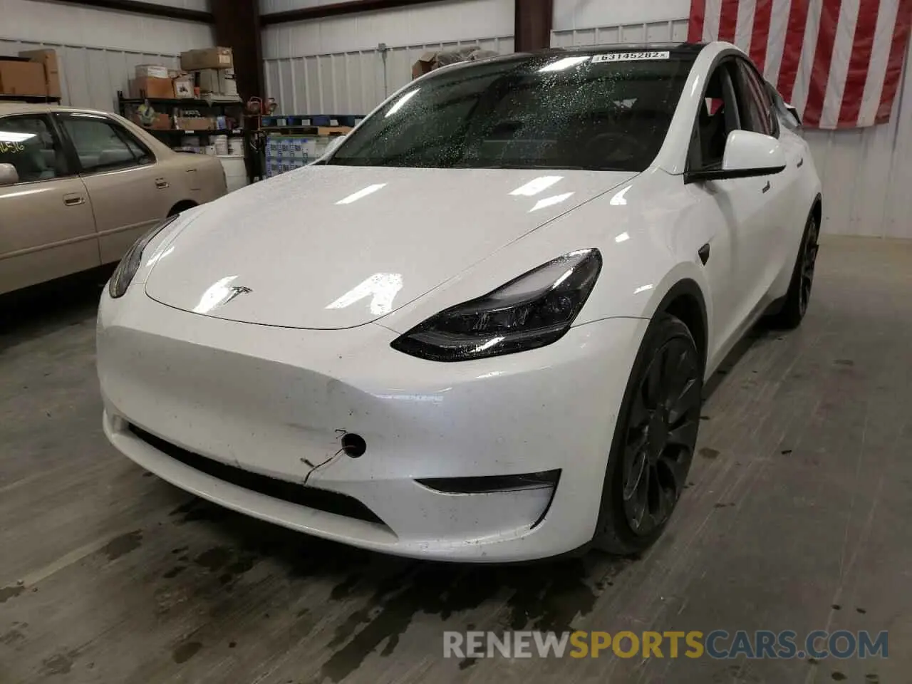 2 fotografías del automóvil dañado 7SAYGDEF0NF358603 TESLA MODEL Y 2022