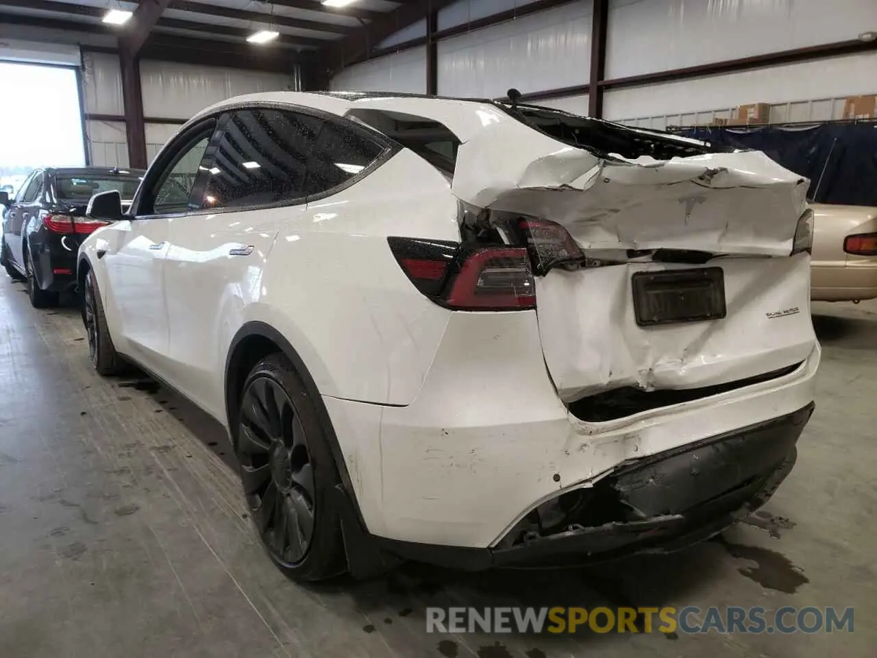 3 fotografías del automóvil dañado 7SAYGDEF0NF358603 TESLA MODEL Y 2022