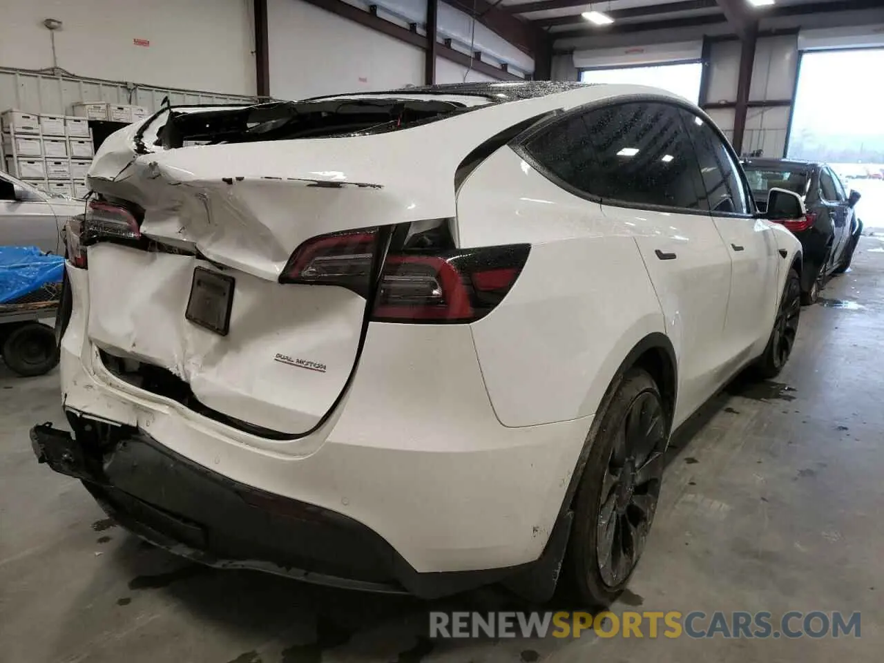4 fotografías del automóvil dañado 7SAYGDEF0NF358603 TESLA MODEL Y 2022