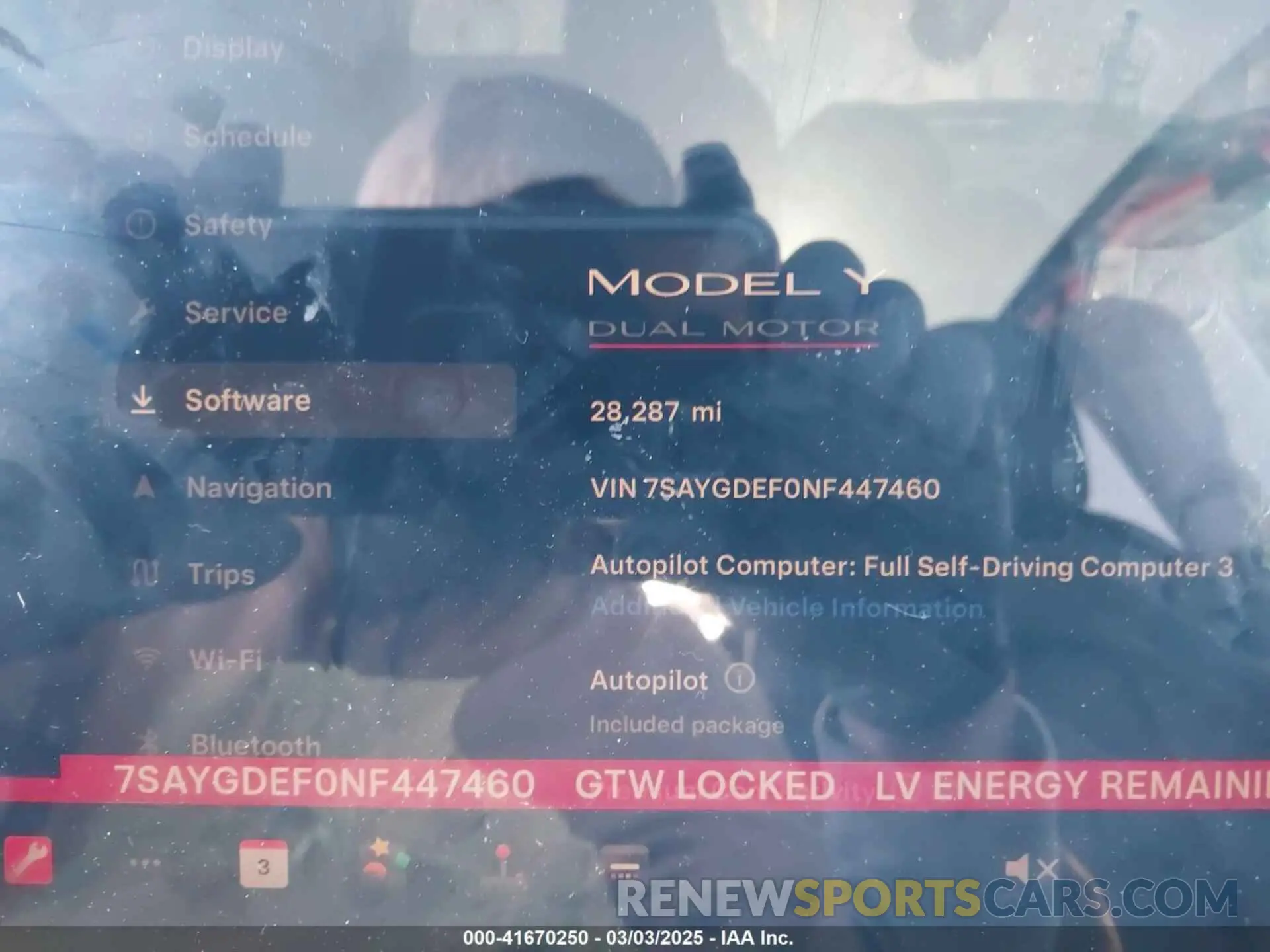 7 fotografías del automóvil dañado 7SAYGDEF0NF447460 TESLA MODEL Y 2022