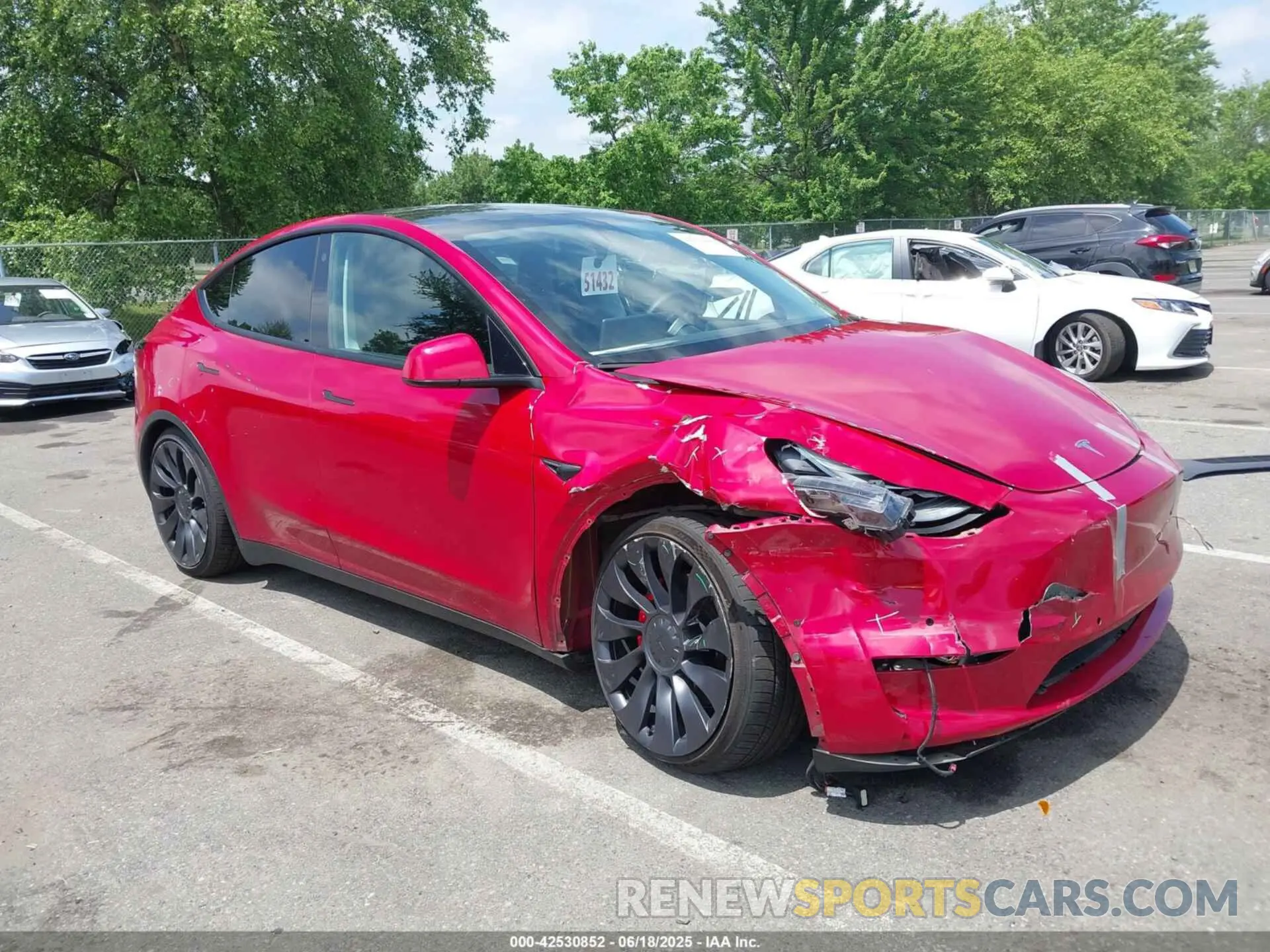 1 fotografías del automóvil dañado 7SAYGDEF0NF465537 TESLA MODEL Y 2022