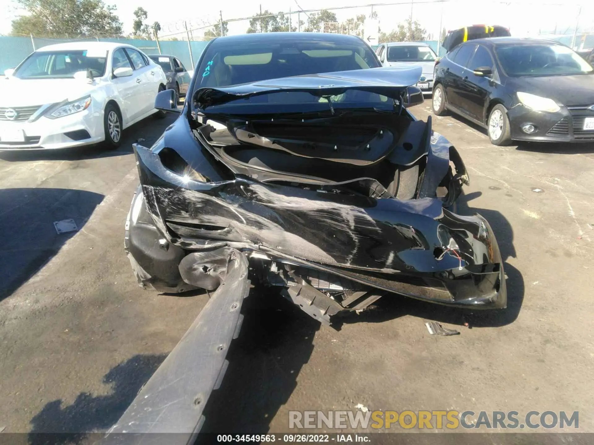 6 fotografías del automóvil dañado 7SAYGDEF0NF491328 TESLA MODEL Y 2022