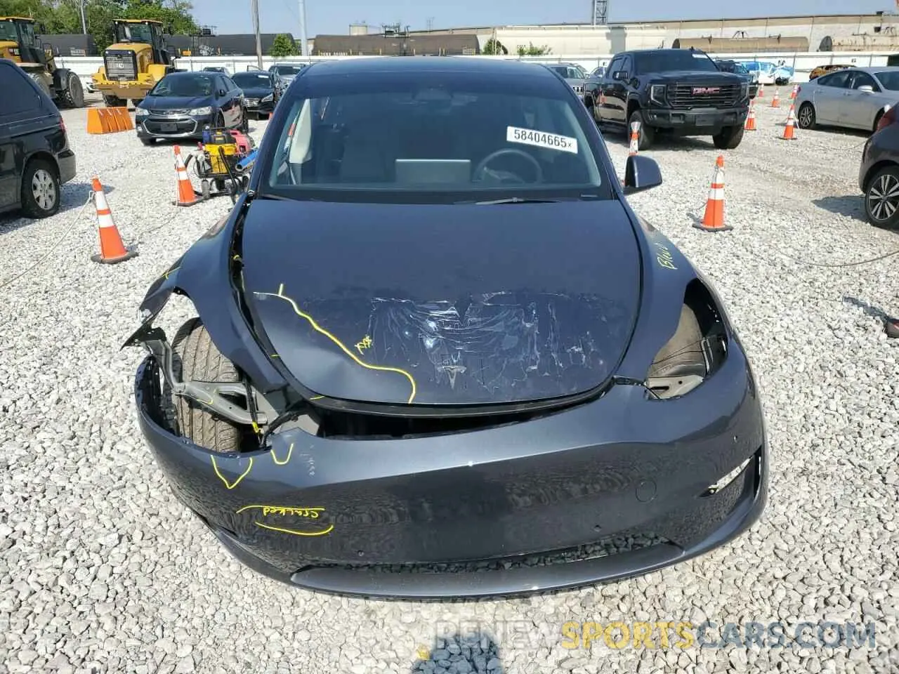 5 fotografías del automóvil dañado 7SAYGDEF0NF524165 TESLA MODEL Y 2022