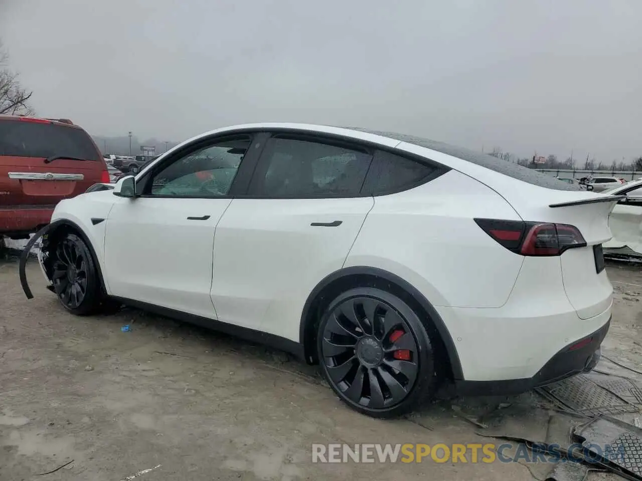 2 fotografías del automóvil dañado 7SAYGDEF0NF539393 TESLA MODEL Y 2022