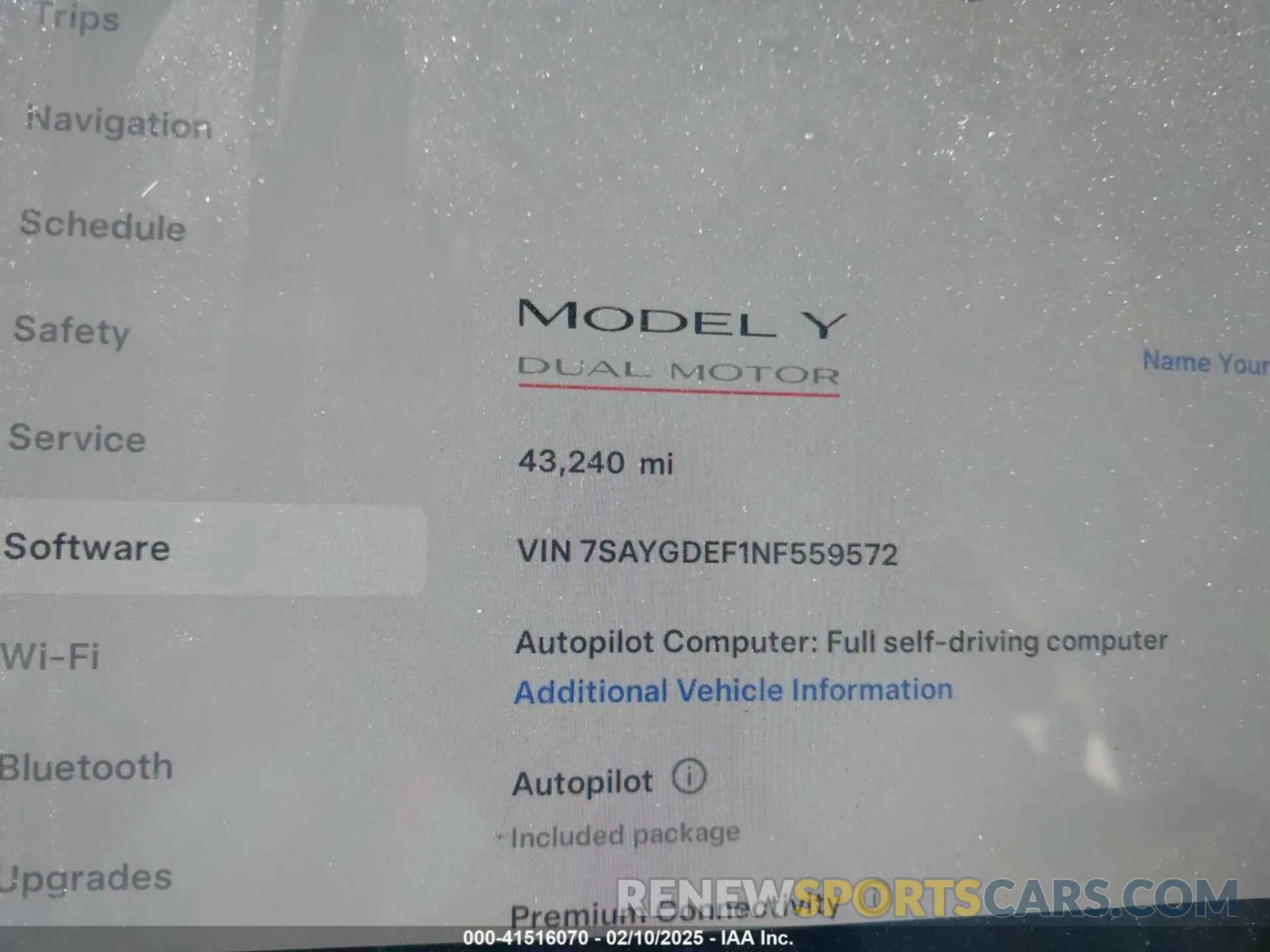 7 fotografías del automóvil dañado 7SAYGDEF1NF559572 TESLA MODEL Y 2022