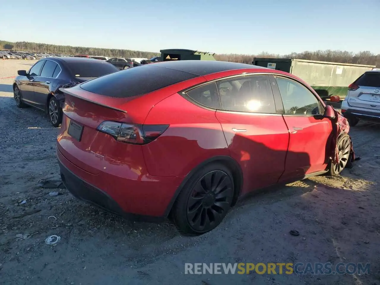 3 fotografías del automóvil dañado 7SAYGDEF2NF323142 TESLA MODEL Y 2022