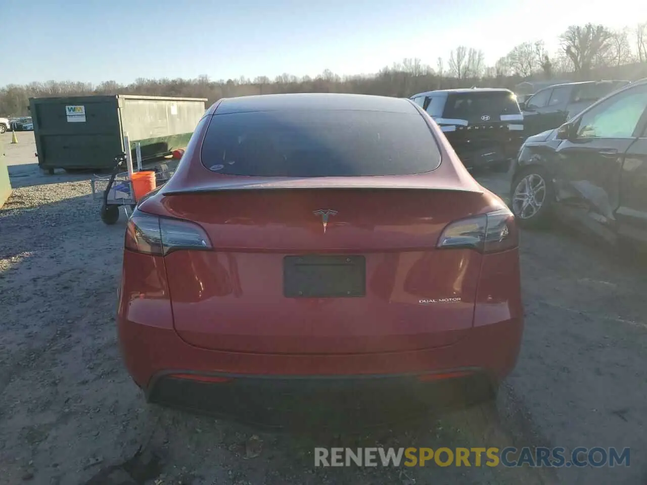 6 fotografías del automóvil dañado 7SAYGDEF2NF323142 TESLA MODEL Y 2022