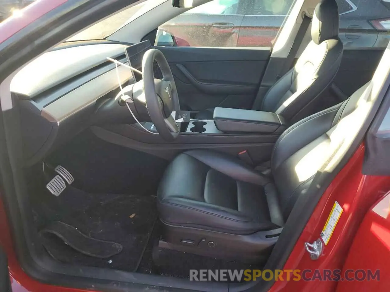 7 fotografías del automóvil dañado 7SAYGDEF2NF323142 TESLA MODEL Y 2022