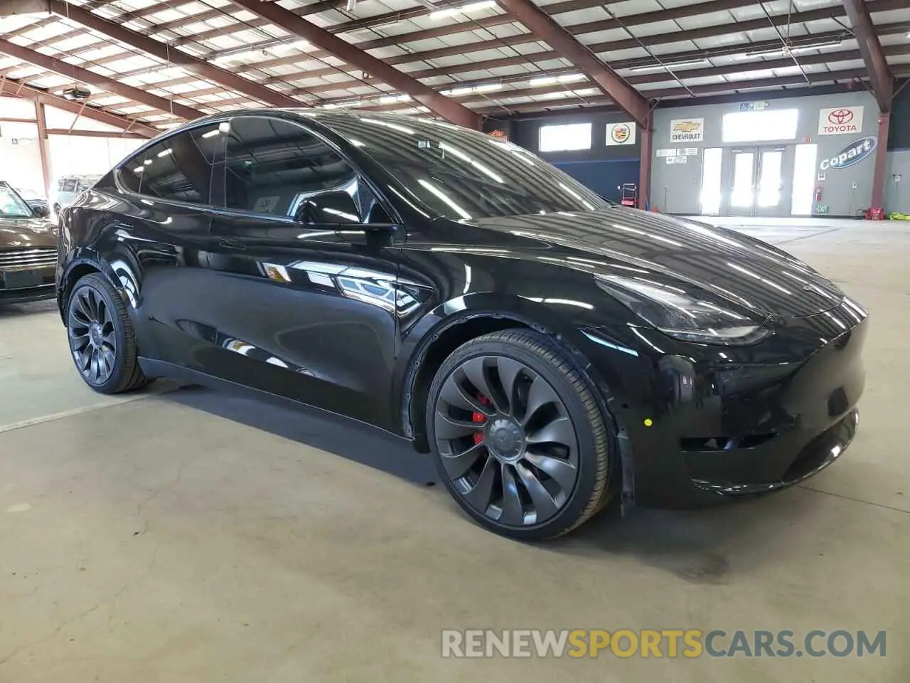 4 fotografías del automóvil dañado 7SAYGDEF2NF341379 TESLA MODEL Y 2022