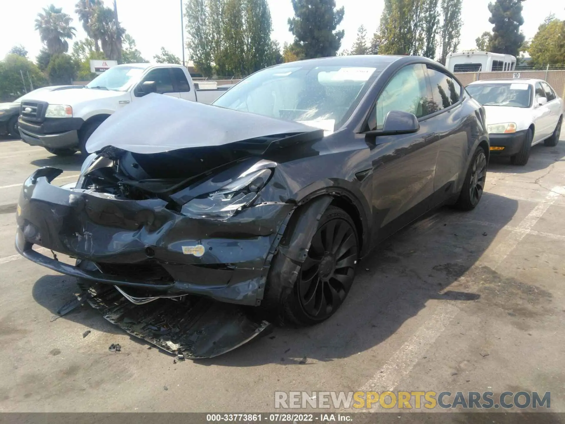 2 fotografías del automóvil dañado 7SAYGDEF2NF344024 TESLA MODEL Y 2022