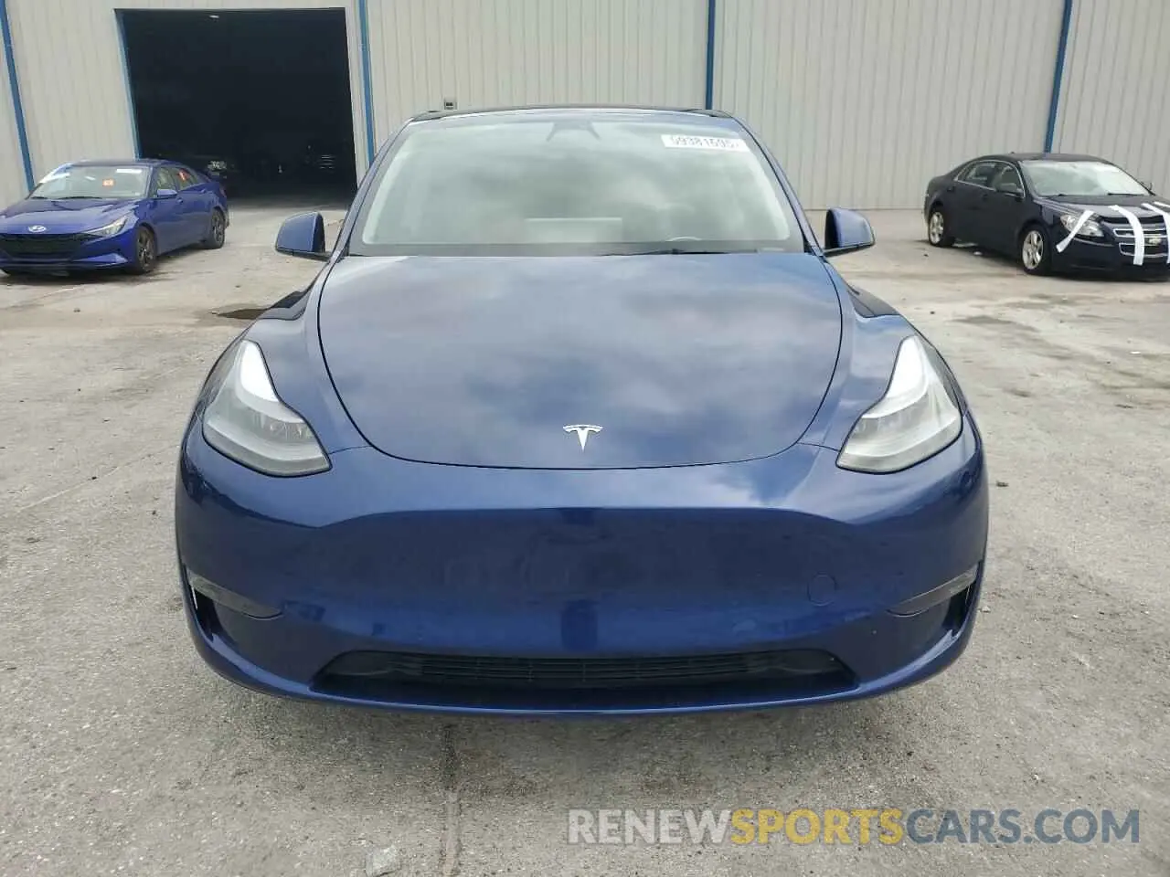 5 fotografías del automóvil dañado 7SAYGDEF2NF377637 TESLA MODEL Y 2022