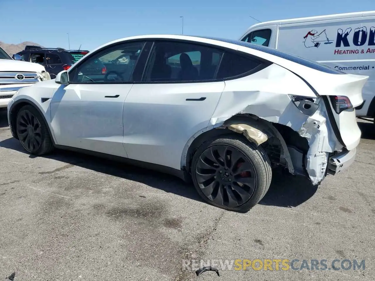 2 fotografías del automóvil dañado 7SAYGDEF2NF407736 TESLA MODEL Y 2022