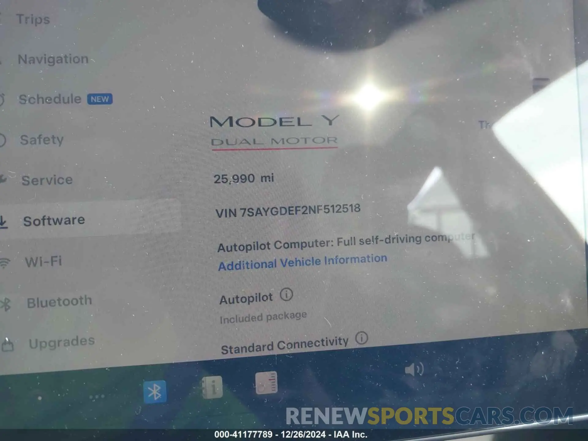 16 fotografías del automóvil dañado 7SAYGDEF2NF512518 TESLA MODEL Y 2022