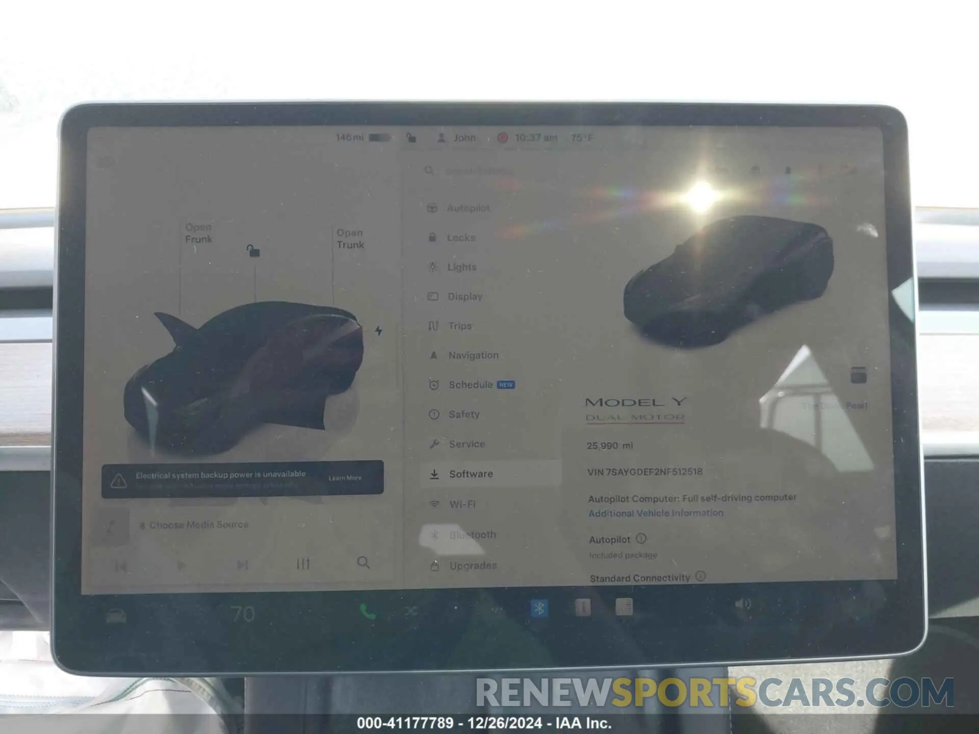 19 fotografías del automóvil dañado 7SAYGDEF2NF512518 TESLA MODEL Y 2022