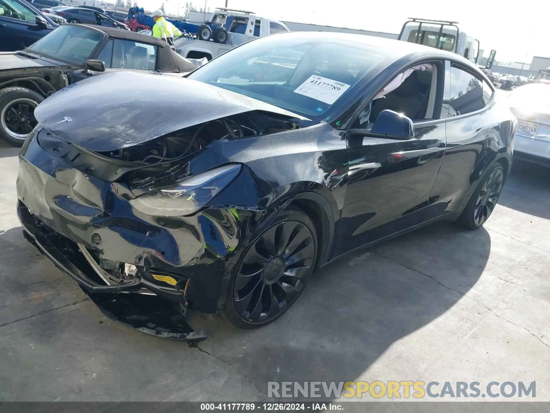 2 fotografías del automóvil dañado 7SAYGDEF2NF512518 TESLA MODEL Y 2022