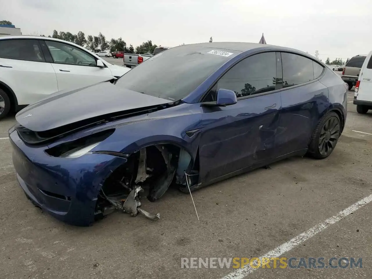 1 fotografías del automóvil dañado 7SAYGDEF2NF524037 TESLA MODEL Y 2022