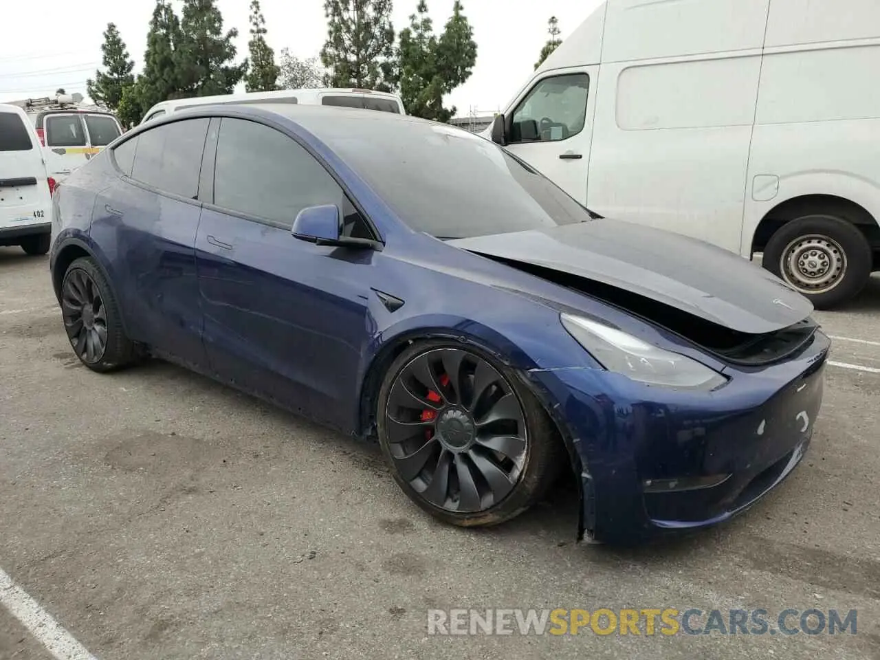4 fotografías del automóvil dañado 7SAYGDEF2NF524037 TESLA MODEL Y 2022
