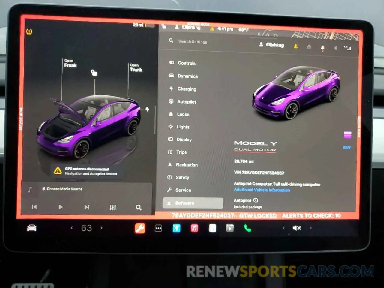 9 fotografías del automóvil dañado 7SAYGDEF2NF524037 TESLA MODEL Y 2022