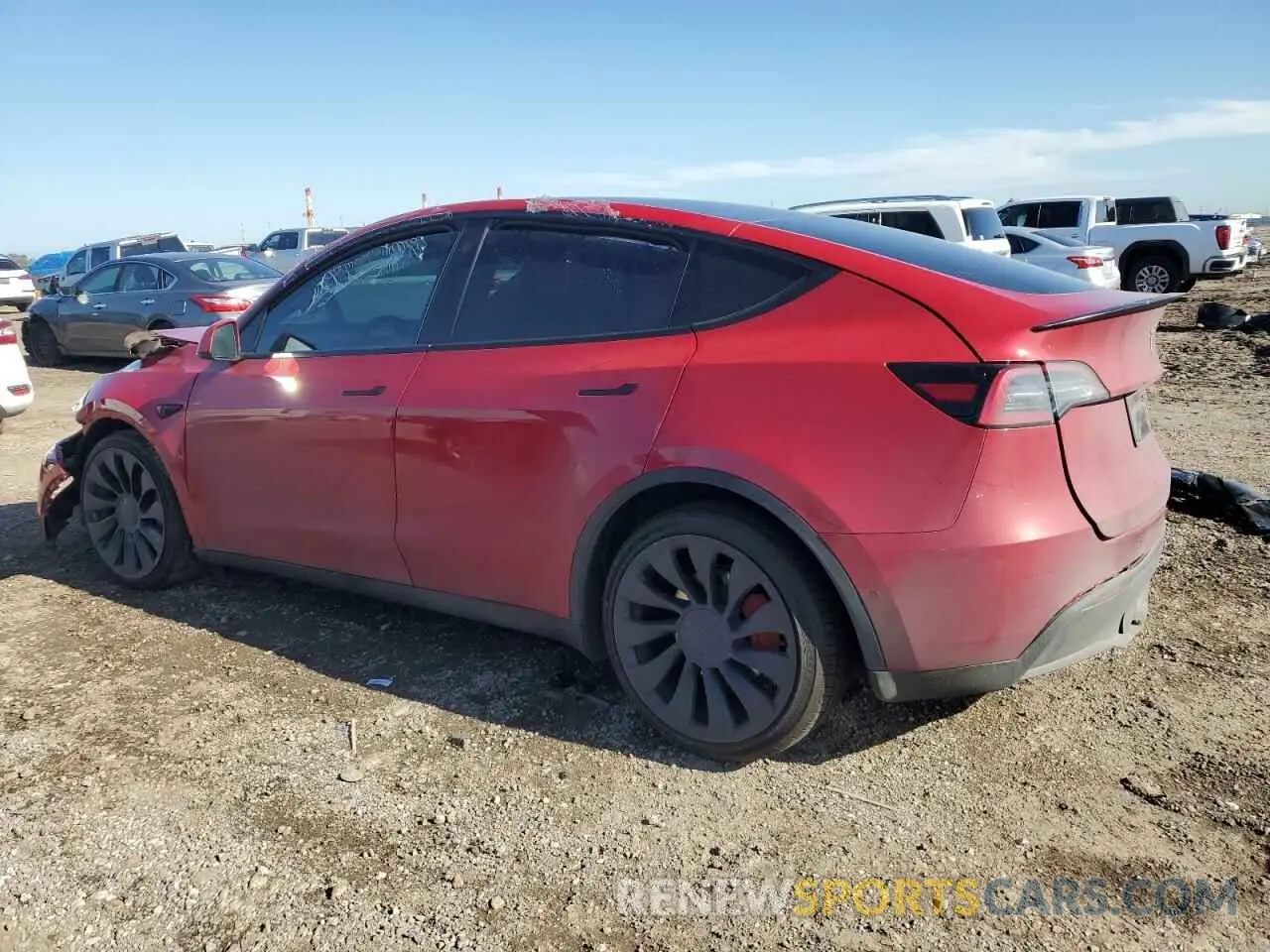 2 fotografías del automóvil dañado 7SAYGDEF2NF537452 TESLA MODEL Y 2022