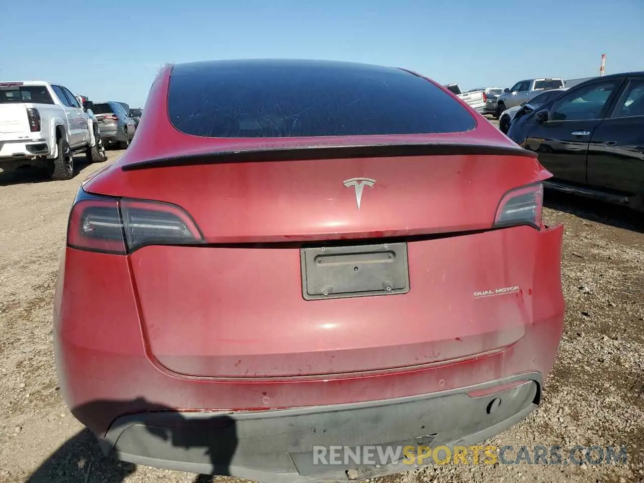 6 fotografías del automóvil dañado 7SAYGDEF2NF537452 TESLA MODEL Y 2022