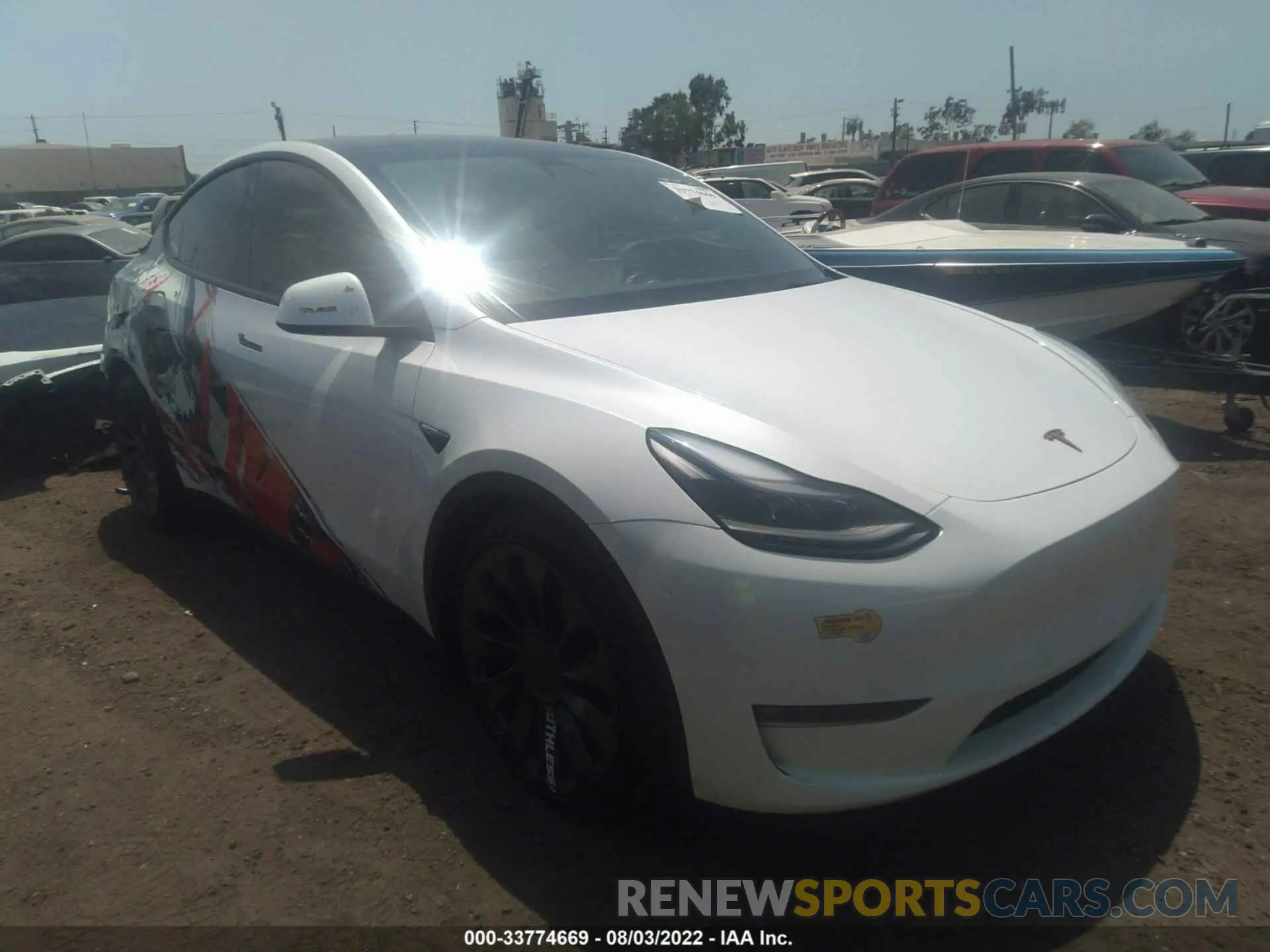 1 fotografías del automóvil dañado 7SAYGDEF3NF326261 TESLA MODEL Y 2022