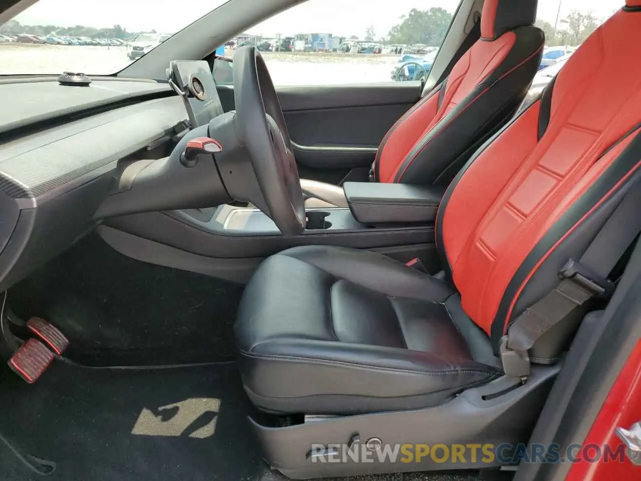 7 fotografías del automóvil dañado 7SAYGDEF3NF326440 TESLA MODEL Y 2022