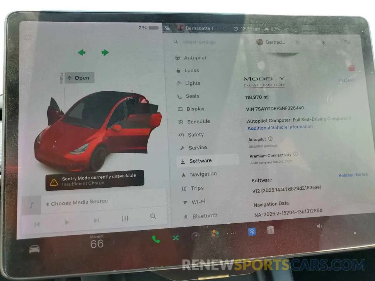 9 fotografías del automóvil dañado 7SAYGDEF3NF326440 TESLA MODEL Y 2022