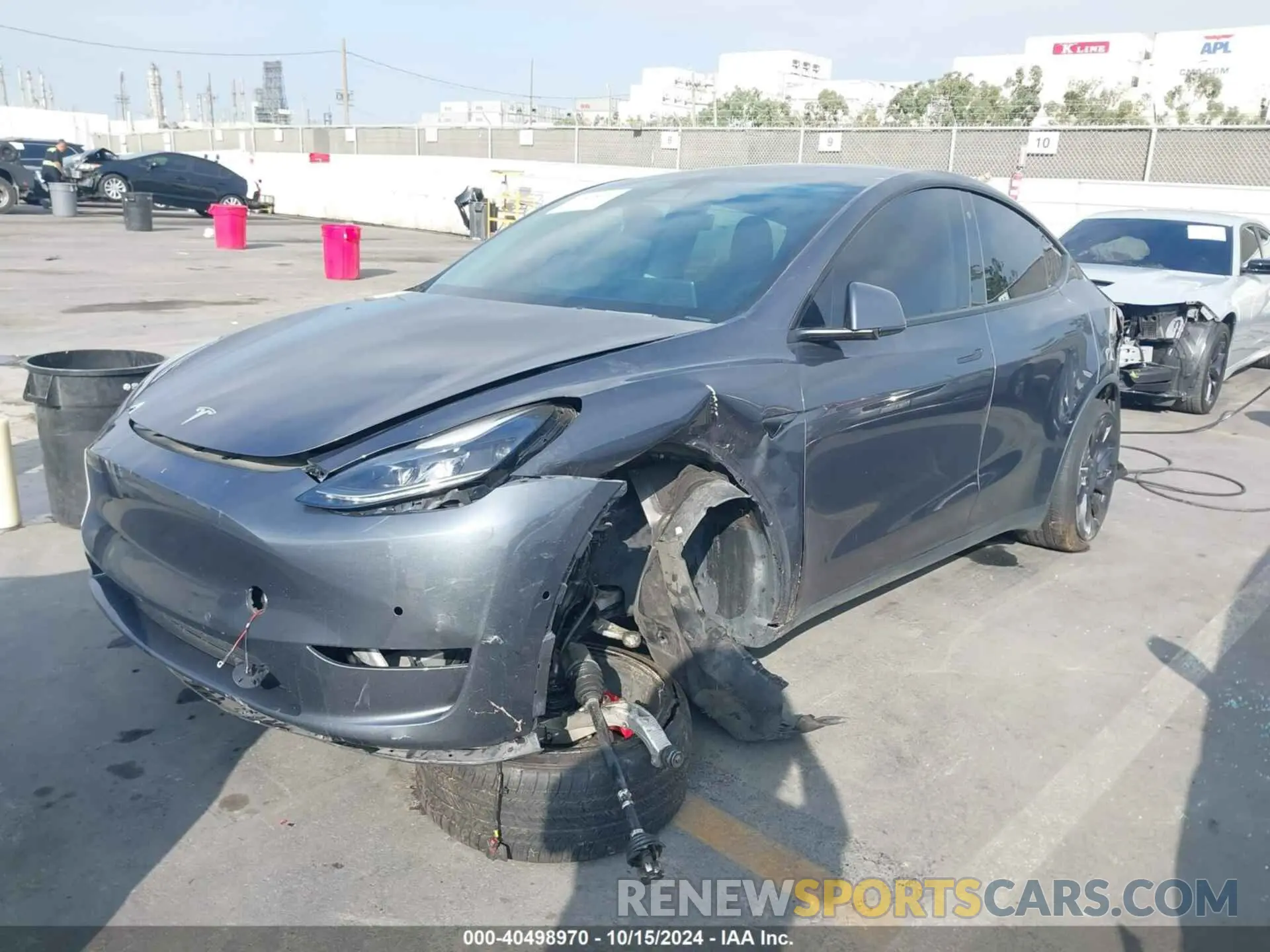 2 fotografías del automóvil dañado 7SAYGDEF3NF336224 TESLA MODEL Y 2022