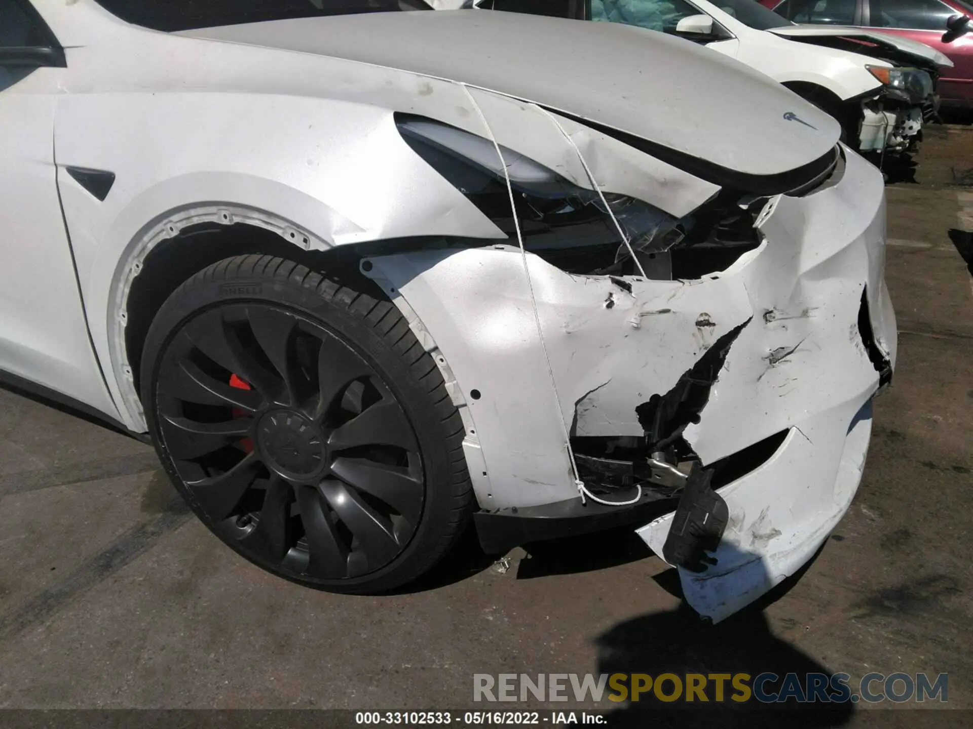 6 fotografías del automóvil dañado 7SAYGDEF3NF394074 TESLA MODEL Y 2022