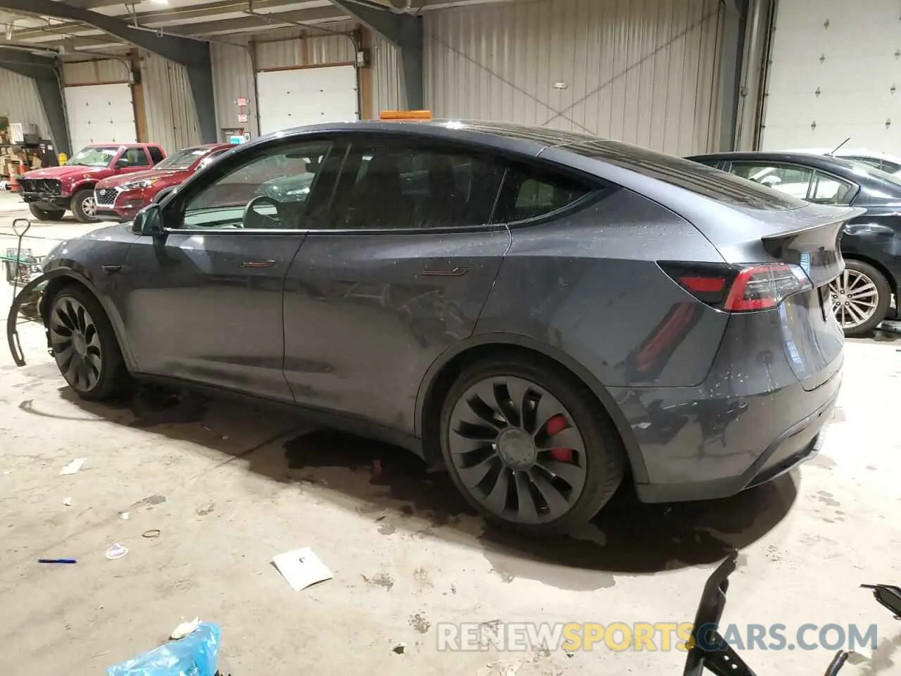 2 fotografías del automóvil dañado 7SAYGDEF3NF444522 TESLA MODEL Y 2022
