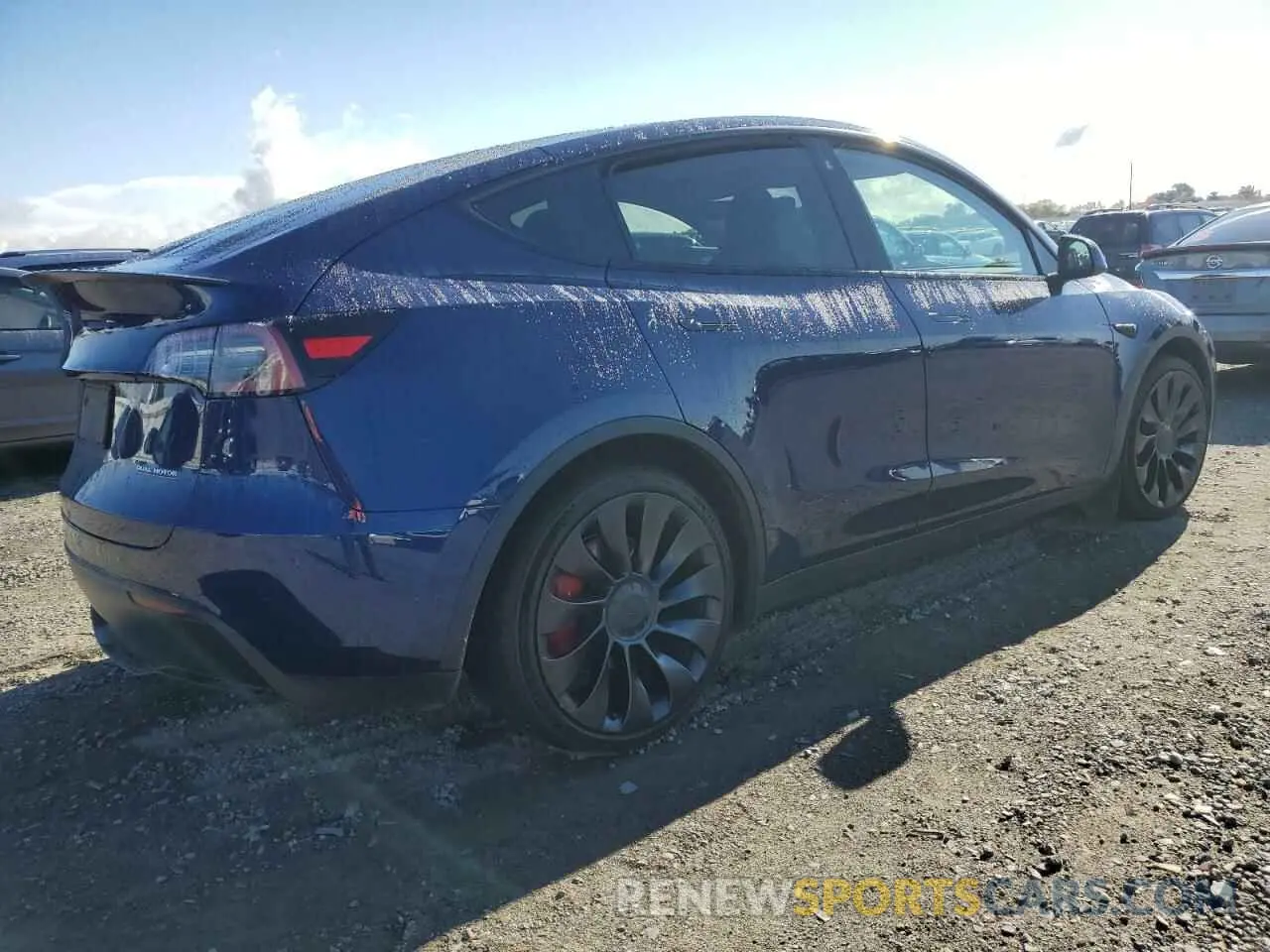 3 fotografías del automóvil dañado 7SAYGDEF3NF484809 TESLA MODEL Y 2022