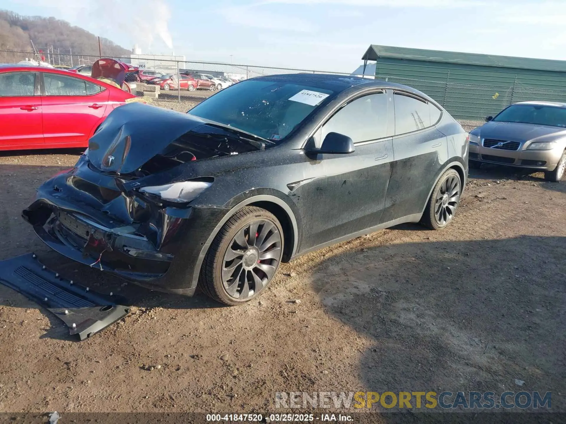 2 fotografías del automóvil dañado 7SAYGDEF3NF486365 TESLA MODEL Y 2022