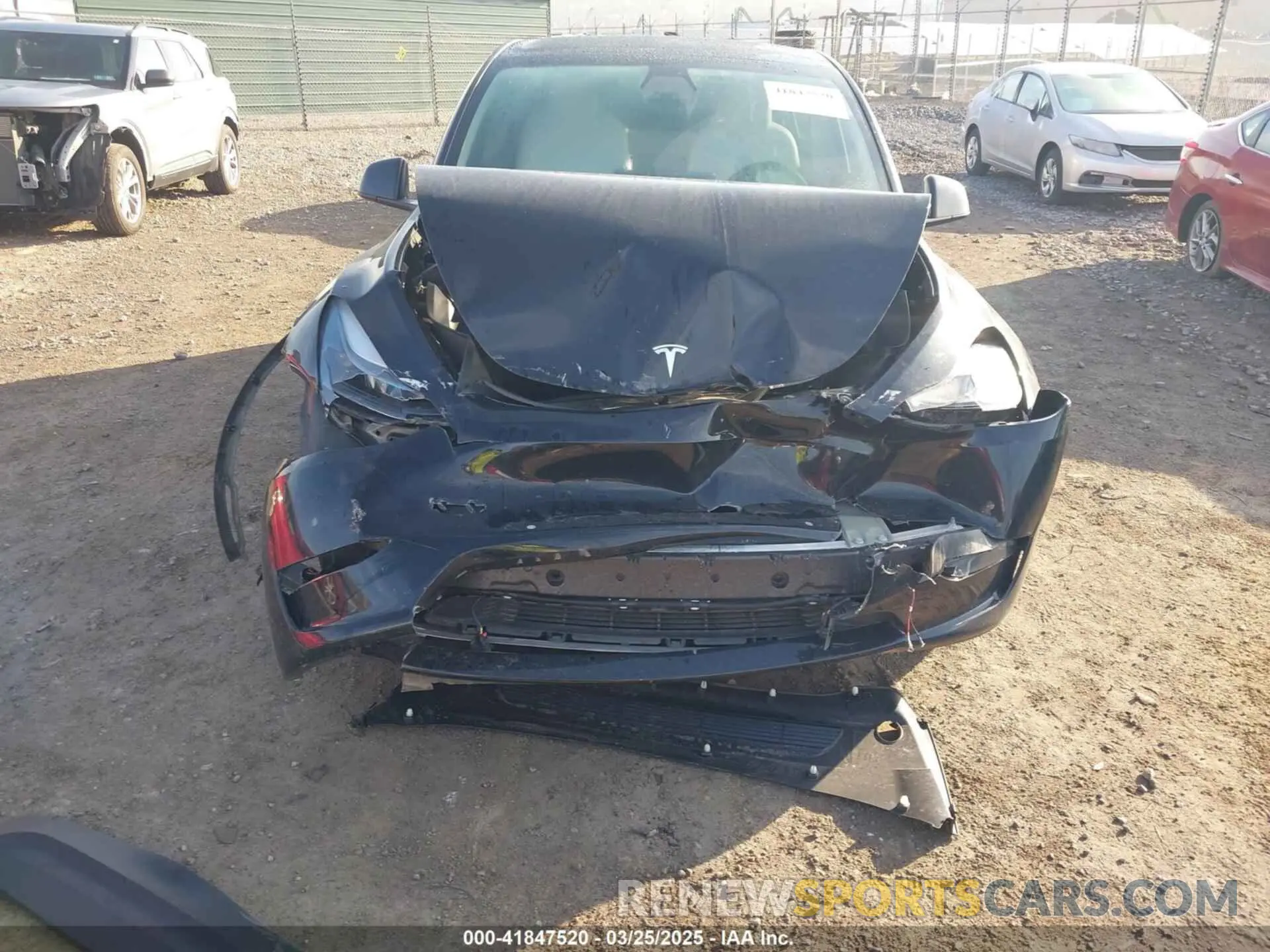 6 fotografías del automóvil dañado 7SAYGDEF3NF486365 TESLA MODEL Y 2022