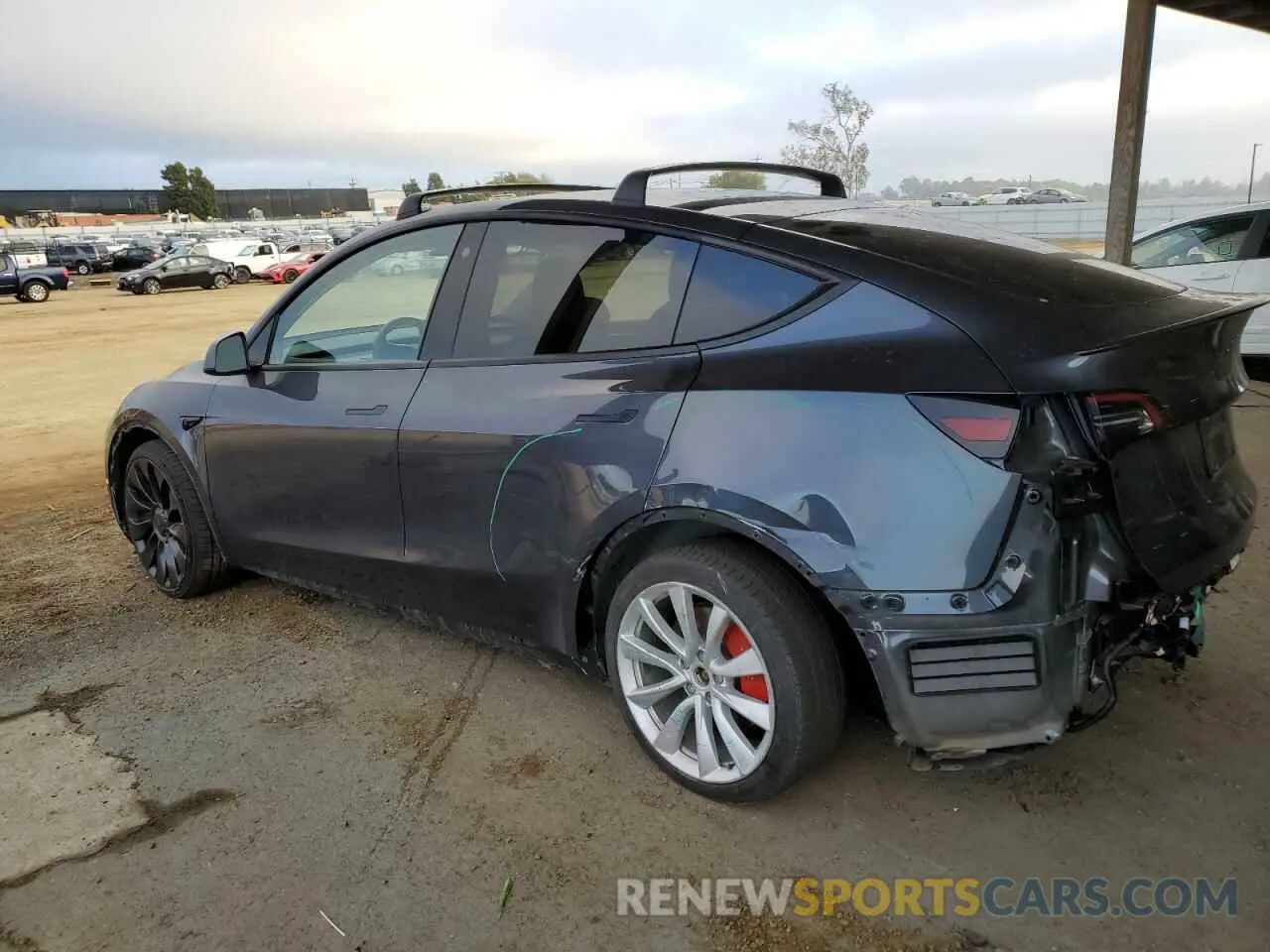 2 fotografías del automóvil dañado 7SAYGDEF3NF543521 TESLA MODEL Y 2022