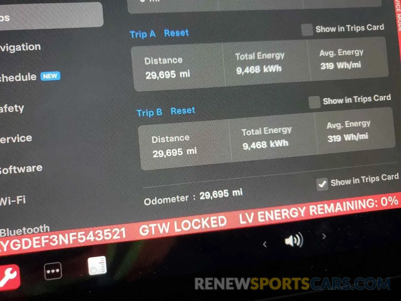 9 fotografías del automóvil dañado 7SAYGDEF3NF543521 TESLA MODEL Y 2022