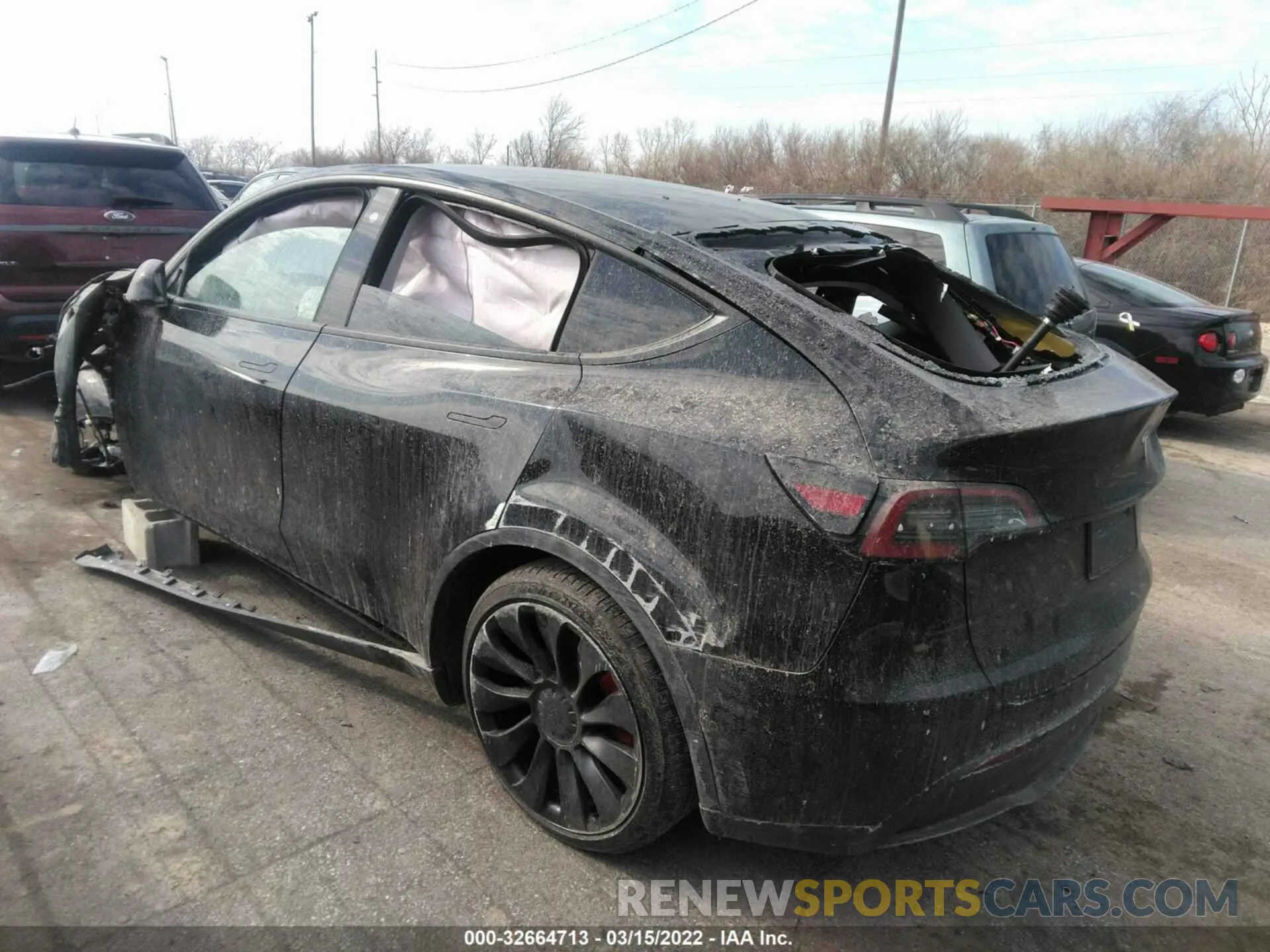 3 fotografías del automóvil dañado 7SAYGDEF4NF375517 TESLA MODEL Y 2022