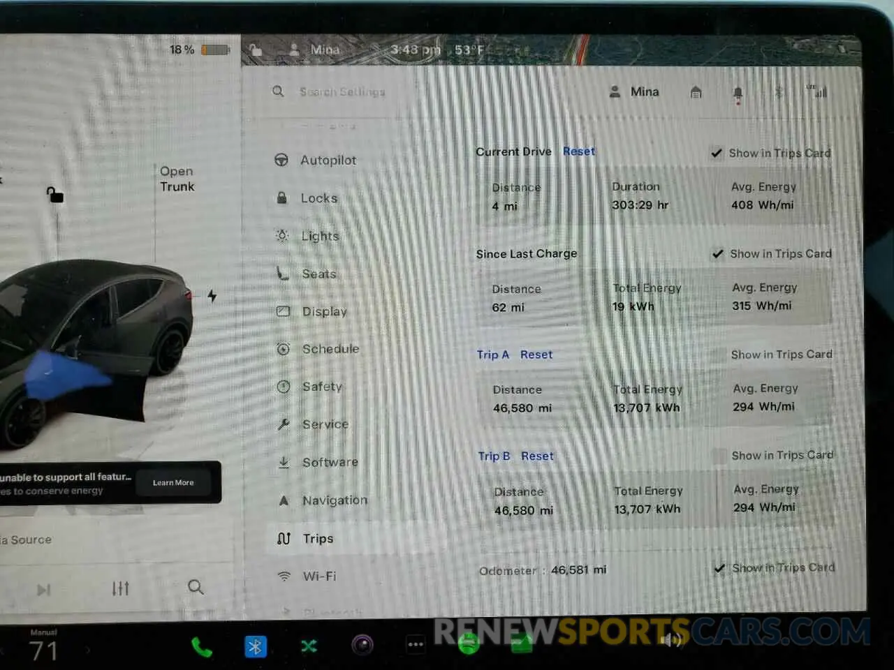9 fotografías del automóvil dañado 7SAYGDEF4NF388929 TESLA MODEL Y 2022