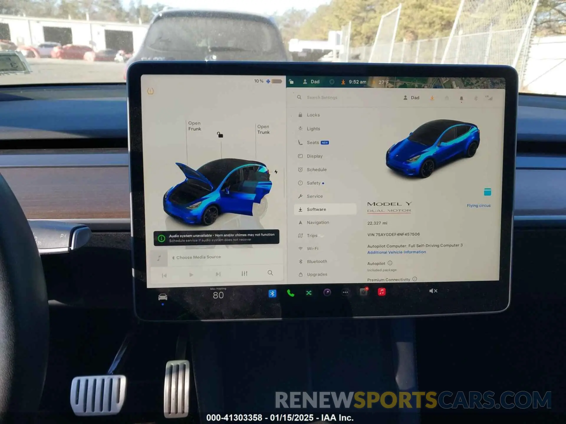 17 fotografías del automóvil dañado 7SAYGDEF4NF457506 TESLA MODEL Y 2022