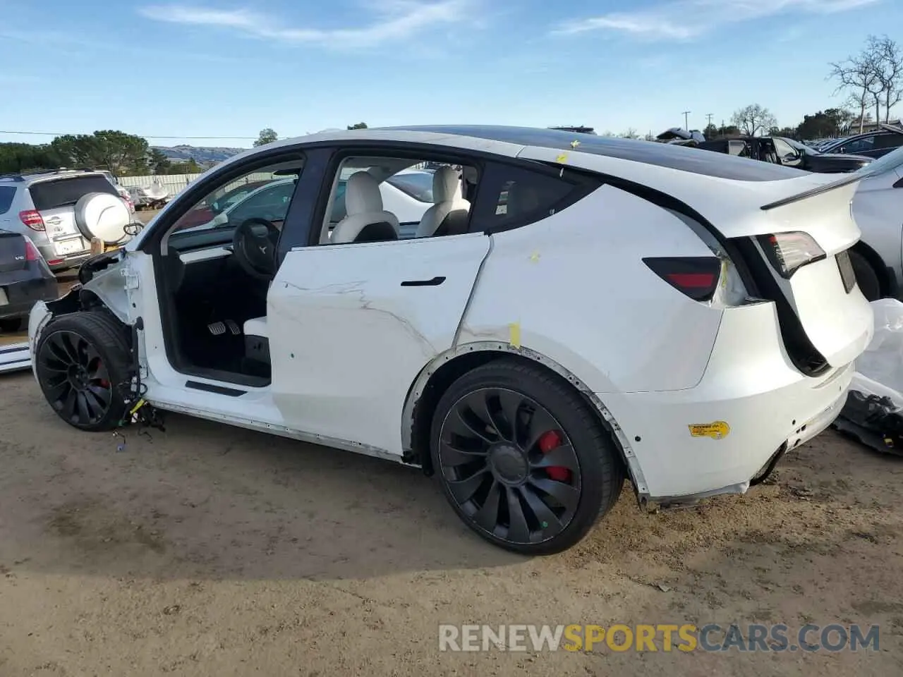 2 fotografías del automóvil dañado 7SAYGDEF4NF511189 TESLA MODEL Y 2022