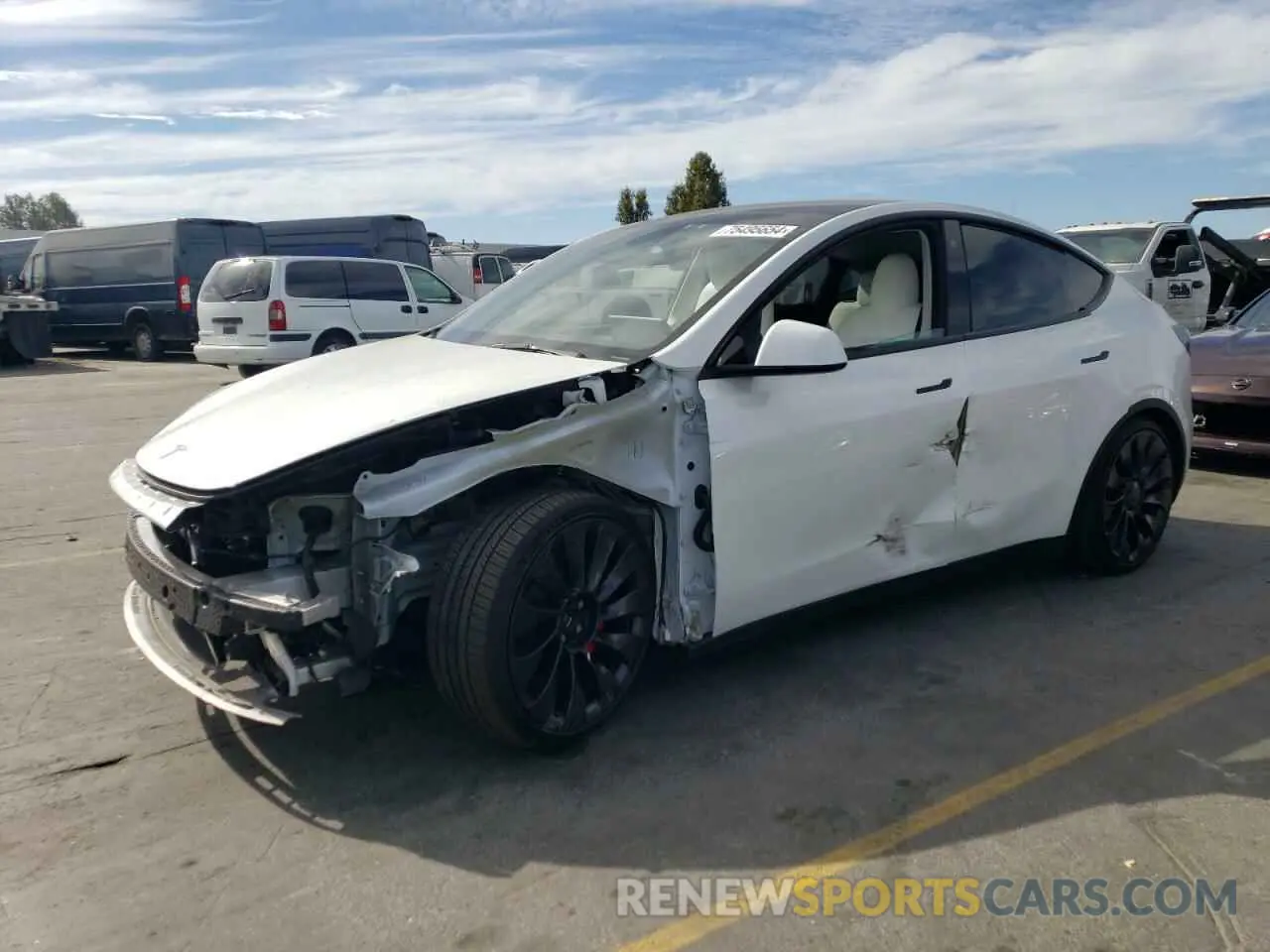 1 fotografías del automóvil dañado 7SAYGDEF4NF545889 TESLA MODEL Y 2022