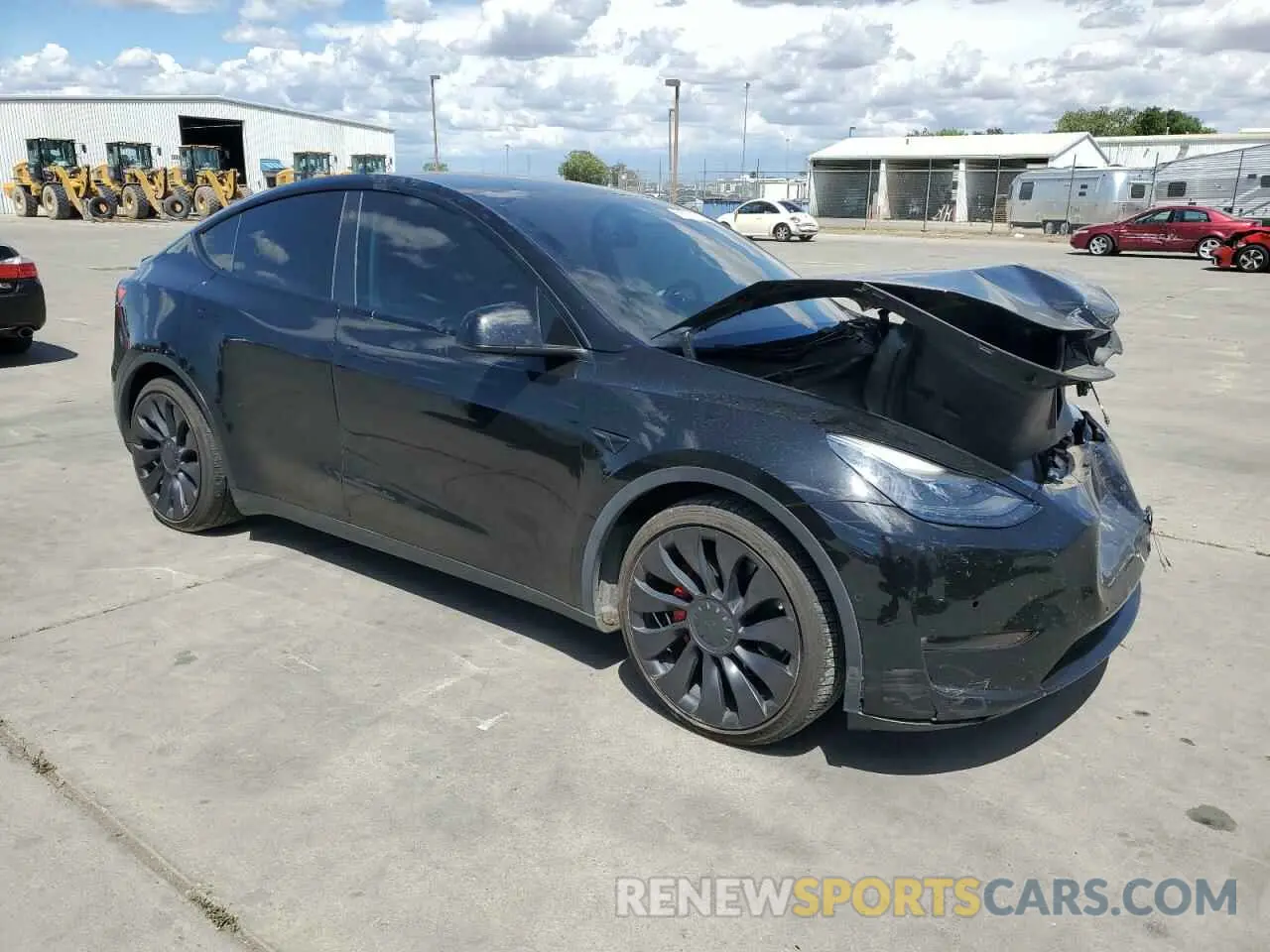 4 fotografías del automóvil dañado 7SAYGDEF5NF343708 TESLA MODEL Y 2022