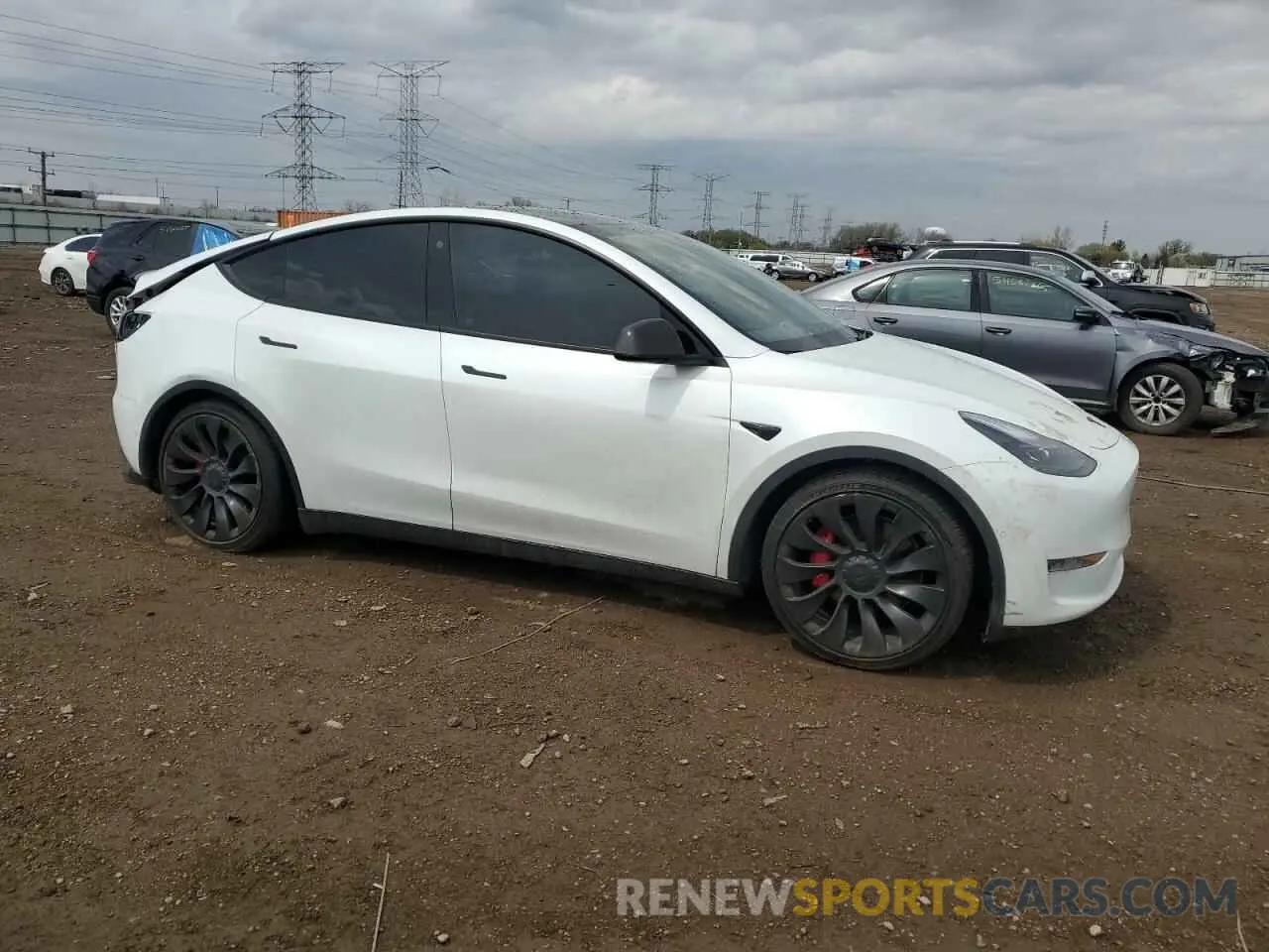 4 fotografías del automóvil dañado 7SAYGDEF5NF380905 TESLA MODEL Y 2022