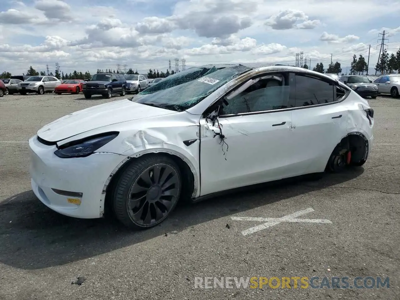 1 fotografías del automóvil dañado 7SAYGDEF5NF381195 TESLA MODEL Y 2022