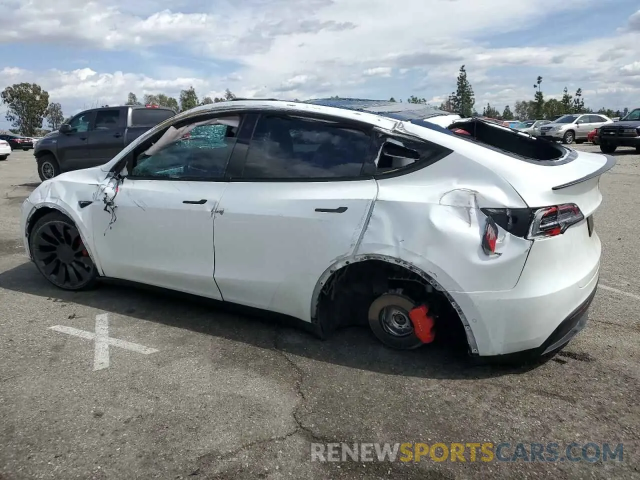 2 fotografías del automóvil dañado 7SAYGDEF5NF381195 TESLA MODEL Y 2022