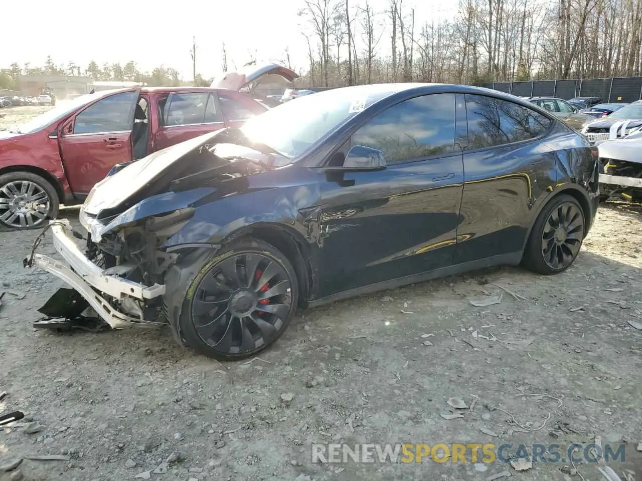 1 fotografías del automóvil dañado 7SAYGDEF5NF454159 TESLA MODEL Y 2022