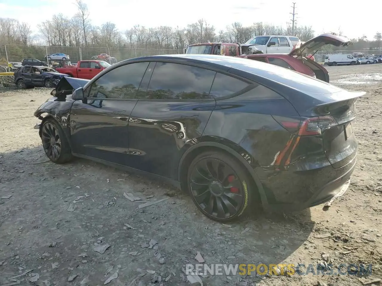 2 fotografías del automóvil dañado 7SAYGDEF5NF454159 TESLA MODEL Y 2022